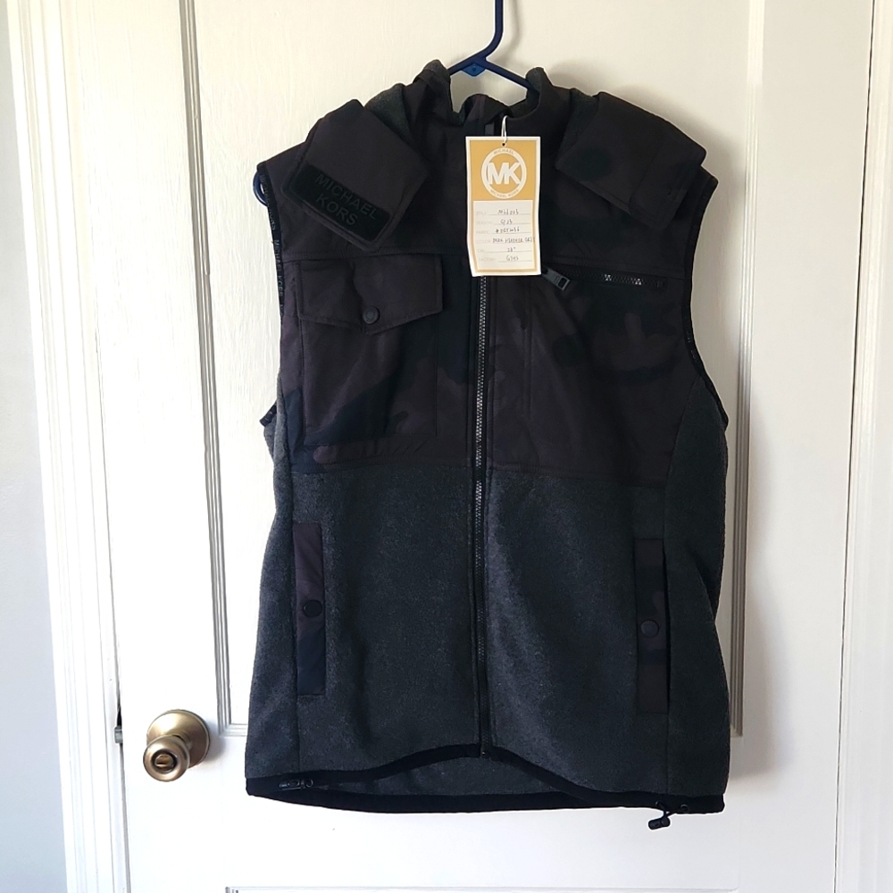 Michael Kors Men's Dark Heather Grey Vest